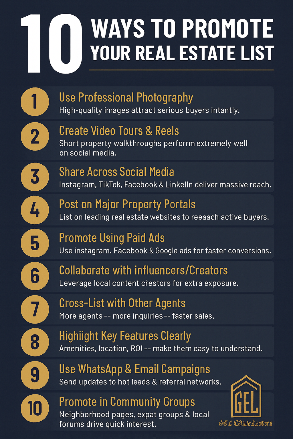 10 Ways to Promote Your Real Estate Listing